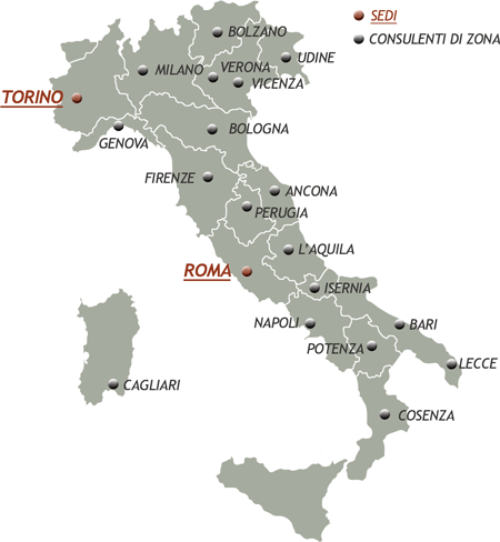mappa sedi italia Mondoappalti